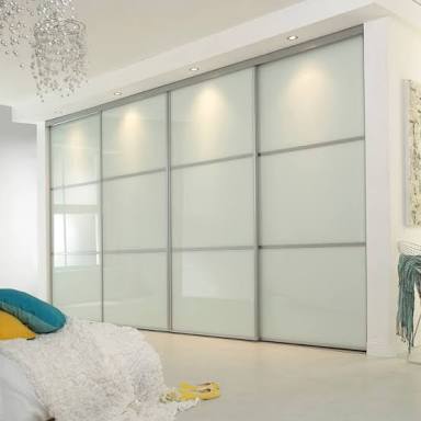 Frosted Glass Doors with Strips 